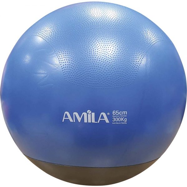 Amila Μπάλα Γυμναστικής Δίχρωμη με Βάρος Μπλε 65cm