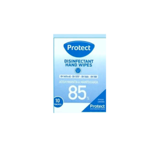 Protect Wipes Μαντηλάκια Καθαρισμού 85% 10 τμχ