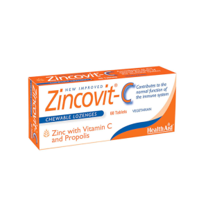 Health Aid Zincovit-C Ψευδάργυρος Με Βιταμίνη C & Πρόπολη - 60 Ταμπλέτες